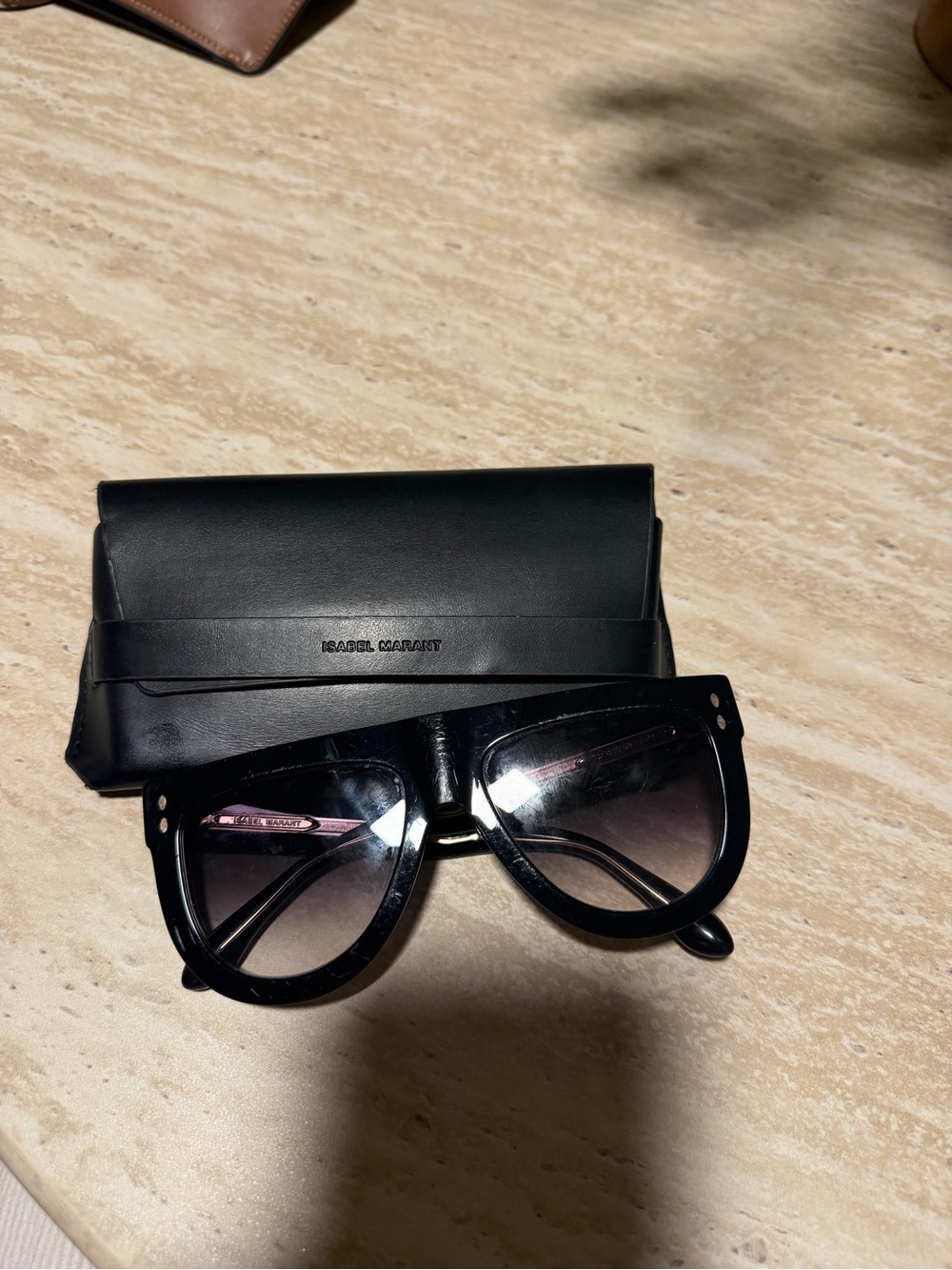 Isabel Marant Black Sunglasses with Matching Black Case